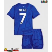 Camisa de Futebol Chelsea Pedro Neto #7 Equipamento Principal Infantil 2025-26 Manga Curta (+ Calças curtas)